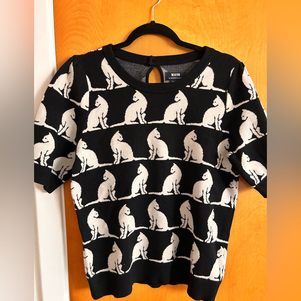 Maeve Anthropology Cat Sweater shirt size M